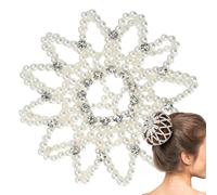 Copri | Snood Per Capelli Con Perle E Strass | Per Styling Dei Capelli E Fermacoda | Sistemazione Veloce Lavoro Performance Danza Performance Palco Matrimonio Sport Eventi Formali