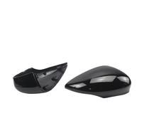 Copri Specchietto Auto Per Ford Per Fiesta MK7 2008-2019 2x Copri Specchietti Retrovisori Laterali In Fibra Di Carbonio Nero Lucido Ricambio Specchio Calotta Laterale(Black)