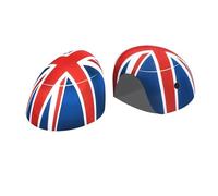 Copri Specchietto Auto Per Mini Per Cooper F54 F55 F56 15-19 Specchietto Retrovisore Shell Copertura Esterna Lato Sinistro Destro Wing Cap Specchio Calotta Laterale(Blue Red,No Hole (15-19))