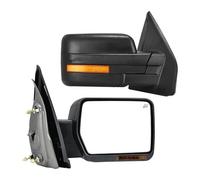 Copri Specchietto Retrovisore Per F150 2007-2014 Pickup Truck Alloggiamento Luce Indicatore Direzione Riscaldato Lato Destro Sinistro Regolazione Elettrica Gruppo Specchio Traino(Nero)