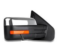 Copri Specchietto Retrovisore Per F150 2007-2014 Pickup Truck Con Alloggiamento Luce Indicatore Direzione Riscaldato Lato Destro Sinistro Regolazione Gruppo Specchio Traino(Cromo)
