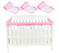 Copri-spondina per lettino per la dentizione - Imbottitura per paraurti morbida in 3 pezzi, resistente ai morsi e lavabile in lavatrice per sicurezza e protezione - Copertura, copertura per la dent