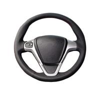 Copri Sterzo Macchina Coprivolante Per Auto In Similpelle Fai Da Te Cucito A Mano Per Ford Per Fiesta 2008-2013 Per Ecosport 2013-2016(Nero)