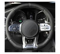 Copri Sterzo Macchina Coprivolante Per Auto Per Mercedes Per Benz Per AMG C43 E53 S63 GLE G63 Cucito A Mano In Per Vera Pelle Nera(Azzurro)