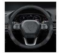 Copri Sterzo Macchina Per Coprivolante Per CRV Speciale Modello In Pelle Con Motivo Flip Fur Sportivo In Fibra Carbonio Antisudore(White carbon)