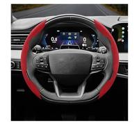 Copri Sterzo Macchina Per Ford Per Fiesta Per Mondeo Per Ranger Per Kuga Per Transit Per Custom Per Puma Per Fusion Per Mk8 Coprivolante In Pelle Scamosciata(Red D 2-P)