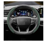 Copri Sterzo Macchina Per Ford Per Fiesta Per Mondeo Per Ranger Per Kuga Per Transit Per Custom Per Puma Per Fusion Per Mk8 Coprivolante In Pelle Scamosciata(Green D 2-P)