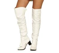 Copri stivali bianchi in simil pelle vinile 60 cm