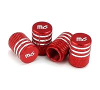 Copri-tappi per pneumatici auto Per 6 M6 2023 Auto Moto Bici Accessori Cerchi in lega per auto Tappi valvola pneumatici Copristelo pneumatici Tappi antipolvere(Red)