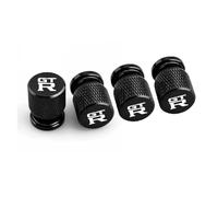 Copri-tappi per pneumatici auto Per Almera Qashqai Tiida Teana Xtrail Nismo 4 pezzi Accessori per auto Cerchioni Adesivi per pneumatici Tappi per valvole(Black)