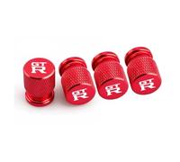 Copri-tappi per pneumatici auto Per Almera Qashqai Tiida Teana Xtrail Nismo 4 pezzi Accessori per auto Cerchioni Adesivi per pneumatici Tappi per valvole(Red)