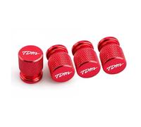 Copri-tappi per pneumatici auto Per TDM 850 TDM 900 Tutti gli anni Accessori 4 pezzi Tappi di copertura dello stelo della valvola del pneumatico in alluminio per moto(Red)