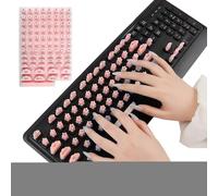 Copri tastiera per computer portatile, in silicone, pellicola protettiva per tastiera, laptop e computer, per donne e ragazze con unghie lunghe in acrilico, punta french per uso domestico