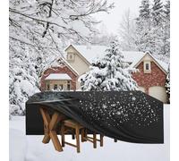 Copri Tavolo Da Esterno Impermeabile Rettangolare 100x80cm per Tavolo E Sedie Da Antivento,UV,Resistente Allo Strappo 420D copertura Mobili da Esterno 100x80x20cm/LxWxH Cordoncino Regolabile