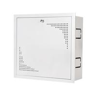 Copri Termosifone in Acciaio Spesso, Copritermosifone Bianco, Armadio Router con Serratura e Sportello Ventilato per la Gestione di Tubi Cavi(40x45x11cm/16x18x4in)