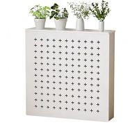 Copri Termosifone Moderno con Struttura a Incastro Tenone-mortasa | Traforato per la Ventilazione, PVC Legno-Plastica Spesso 1,2cm, Copritermosifone per Casa Appartamento Ufficio(90x100x15cm)