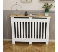 Copri termosifone moderno in PVC ad alta densità, copritermosifone bianchi per la casa, Mensola per box termosifone, armadio router, Adatto per corridoi(70x80x25cm/28x31x10in)