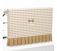 Copri Termosifone Moderno, Tessuto Misto Lavabile, Aperture Laterali e Cinghie di Fissaggio, Copritermosifone Stoffa per La Decorazione Della Casa, da 40 cm a 140 cm(Brown,40cm/16in)