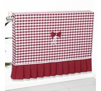 Copri Termosifone Moderno, Tessuto Misto Lavabile, Aperture Laterali e Cinghie di Fissaggio, Copritermosifone Stoffa per La Decorazione Della Casa, da 40 cm a 140 cm(Red,80cm/32in)
