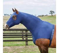 Copri testa in nylon e lycra per cavalli, protezione per la criniera con zip, copri testa per il trasporto del cavallo resistente all'abrasione, copri testa per cavalli elasticizzato Nero-Piccolo,Nero