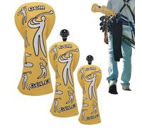 Copri testa per racchette da golf, 3 pezzi, protezione per putter, copertura per golf driver, per uomini e donne, per uso interno, all'aperto e sul prato durante il golf