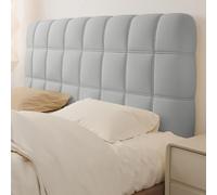 Copri Testata Letto Elasticizzato, Fodera Testiera Trapuntata Lavabile, Copriletto All-inclusive per Decorazione Camera da Letto, Adatta a Diverse Dimensioni(Light Grey,190cm)