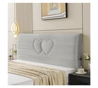Copri Testata Letto Matrimoniale Copertura for testata del letto trapuntata in velluto all-inclusive. Copertura for testiera antipolvere corta in peluche(Light gray,W190 x H60cm)