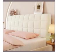 Copri Testata Letto Matrimoniale Copertura Per Testiera Per Matrimoniale/Singolo Premium Elastica Copritestata Letto Velluto Fodera Protezione Anti-Collisione Cuscino ( Color : Beige , Size : 190cm(75