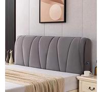 Copri Testata Letto Matrimoniale Copertura per Testiera per Matrimoniale/Singolo Premium Elastica Copritestata Letto Velluto Fodera Protezione Anti-Collisione Cuscino (Color : Dark Gray, Size : 150x