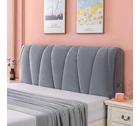 Copri Testata Letto Matrimoniale Copertura per Testiera per Matrimoniale/Singolo Premium Elastica Copritestata Letto Velluto Fodera Protezione Anti-Collisione Cuscino