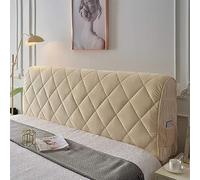 Copri Testata Letto Matrimoniale/Copritestiera Letto Addensare Copertura/Singolo Imbottito Velluto Fodera Elastica Protezione, Coprire Antipolvere In Cotone Cover AntiGraffio(135cm,Cream Color)