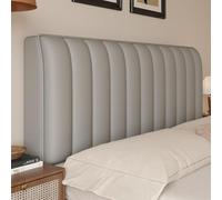 Copri Testata Letto Matrimoniale Ecopelle, Impermeabile Copritestata Letto una Piazza e Mezza, Elastica Universale Copertura per Testiera per Letto Protezione,Light gray,210cm