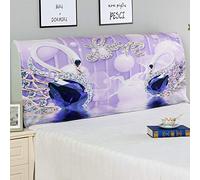 Copri Testata Letto Matrimoniale/Singolo Copertura per Testiera per Letto Fodera Elastica Premium Protezione Copritestata Testata Cover Lavabile per Decorazione Camera (Color : A, Size : 120cm)