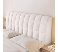 Copri Testata Letto Matrimoniale Singolo Copri Testiera Imbottito/Pelle/Legno Protezione Schienale Letto Antipolvere Copertura Velluto di Cristallo Elastica Fodera Testate Letto(190cm,Cream White)