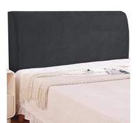 Copri Testata Letto Matrimoniale/Singolo/una piazza e mezza, Coprispalliera Letto Elasticizzata, Universale Copertura Copri Testiera Letto Lavabile, Headboard Cover Antipolvere(Grigio scuro,210 CM)