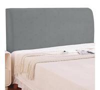 Copri Testata Letto Matrimoniale/Singolo/una piazza e mezza, Coprispalliera Letto Elasticizzata, Universale Copertura Copri Testiera Letto Lavabile, Headboard Cover Antipolvere(Grigio chiaro,210 CM)