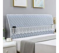 Copri Testata Letto Per Letto Singolo,matrimoniale,king Size Semplice Copritestata Antipolvere Copertura Testiera Letto Con Tasche Decorazione Moderna Per Camera Da Letto-Gray||65 * 190cm