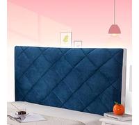 Copri Testata Imbottita Letto Singolo 90 Cm Rivestimento Testiera Letto Raccordi Copertura Imbottita di Ricambio Copri Testata Testiera Imbottita per Camera da Letto,blue-100cm