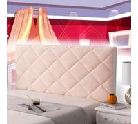 Copri Testiera del Letto Bianco Copritestata Imbottita Letto Singolo Testiera Raccordi Cuscini Lettura Copri Testata Letto Matrimoniale Protezione Elastica a Tinta Unita, Imbottito ,rosa-180cm