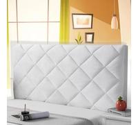 Copri Testiera del Letto Imbottito Copritestata Elasticizzata per Letto Cuscino per Testata Letto Matrimoniale Cover Lavabile La Decorazione della Testiera,white-120cm