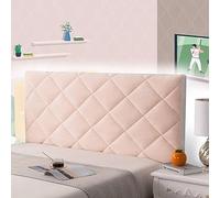 Copri Testiera Imbottita per Letto Matrimoniale e Singolo - Copritestata Protettiva, Cover Addensata AntiGraffio, Cuscino - Pink, 100cm