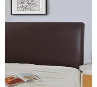 Copri Testiera in Morbida Pelle, Stretch all-Inclusive Tight Wrap Copriletto Copriletto Copri Schienale Copertura per Singolo Matrimoniale Queen King, Dark Brown, 150x70cm