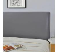 Copri Testiera in Morbida Pelle, Stretch all-Inclusive Tight Wrap Copriletto Copriletto Copri Schienale Copertura per Singolo Matrimoniale Queen King, Light Grey, 220x70cm