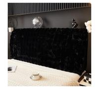 Copri Testiera In Pelliccia Sintetica Di Coniglio For Un Arredamento Rinnovato, Comfort For Tutte Le Stagioni, Protezione Completa, Vestibilità Universale, For Proprietari Di Casa E Inquilini.(Black,1