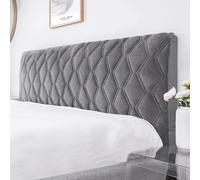 Copri testiera in velluto all-inclusive Copritesta trapuntata super morbida e liscia Addensare la copertura protettiva antipolvere per la parte posteriore del letto in tinta unita