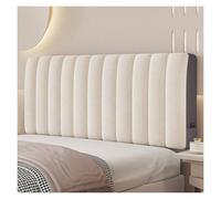 Copri testiera in velluto di lusso for camera da letto - Protezione trapuntata morbida con isolamento termico, antistatica, universale for letti in legno, pelle e imbottiti(White,180cm)