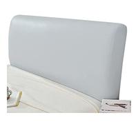 Copri Testiera Letto Matrimoniale Ecopelle,2023 Nuovo Copertura Testiera Letto,Premium All-Inclusive Elasticizzato Copertura Antipolvere AntiGraffio Cuscin Per Testiera Decorazione ( Color : White gre