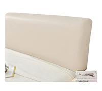 Copri Testiera Letto Matrimoniale Ecopelle,2023 Nuovo Copertura Testiera Letto,Premium All-Inclusive Elasticizzato Copertura Antipolvere AntiGraffio Cuscin Per Testiera Decorazione ( Color : Cream , S