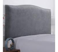Copri Testiera Letto Matrimoniale In Velluto Elasticizzato | Proteggi Testata Imbottita Da Graffi E Macchie | Una Piazza Mezza Divano | Tessuto Antipelo Lavabile(Grey,200cm/79in)