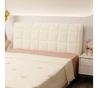 Copri Testiera Letto Matrimoniale/Singolo/Una Piazza E Mezza Imbottito Tessuto,Copri Testata Letto Copertura Per Testiera Per Letto Fodera Elastica Velluto Protezione ( Color : Beige White , Size : 14